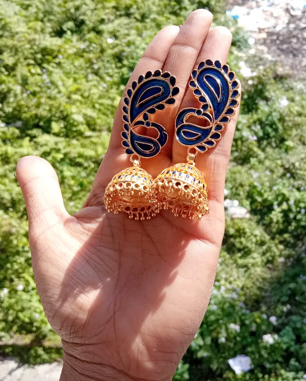 Assamese_Traditional_Copper_Gold_Plated_Jhumka_Earring_For_Girls_&_Women